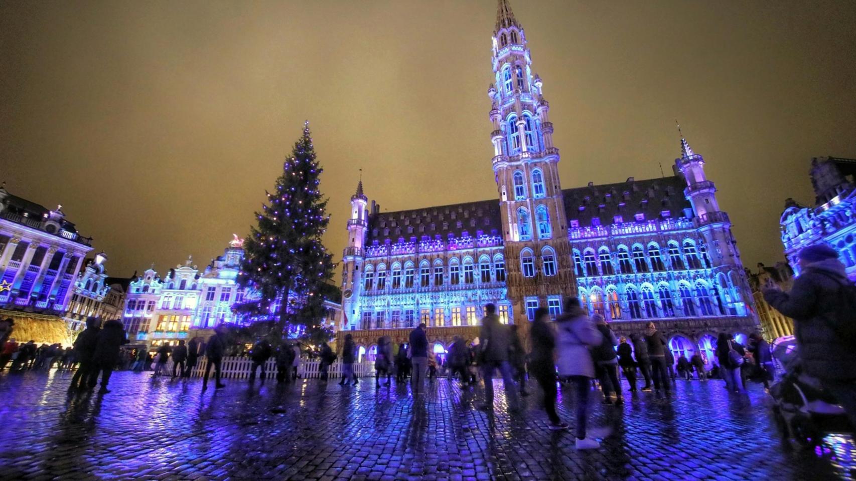 Mercadillo de navidad en Bruselas.
