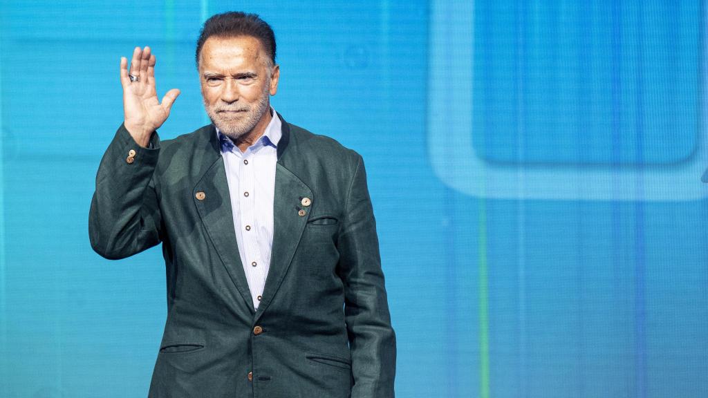Arnold Schwarzenegger en el Austrian World Summit de 2024.