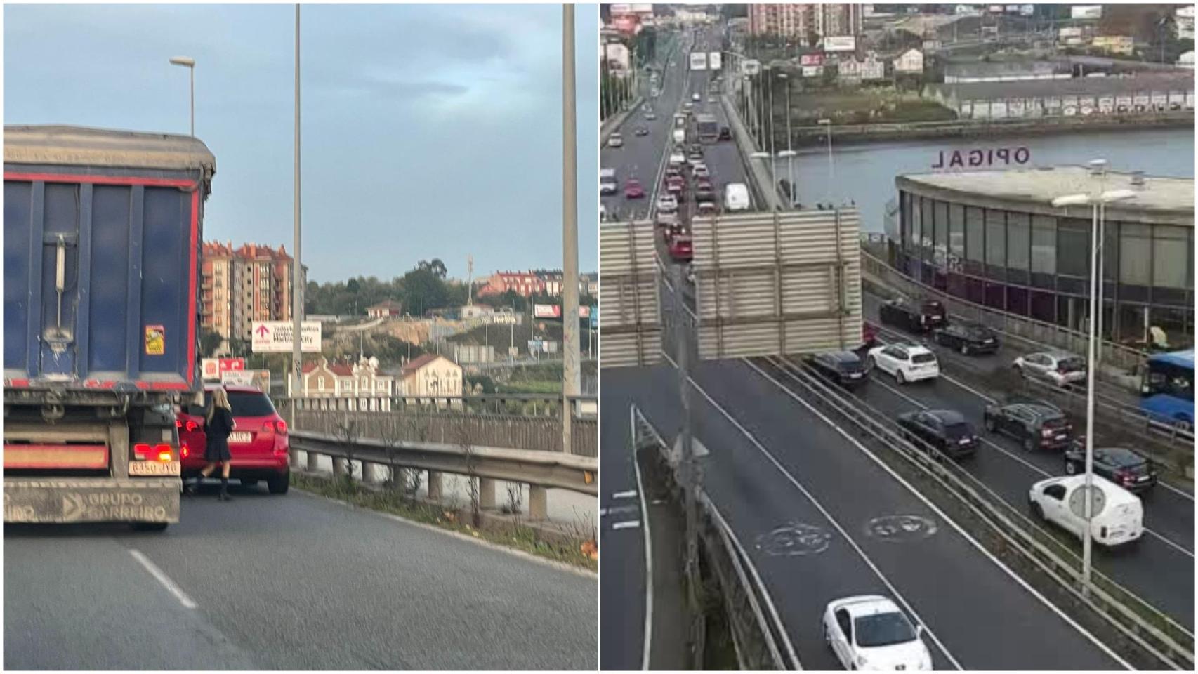 Atasco en el Puente Pasaxe