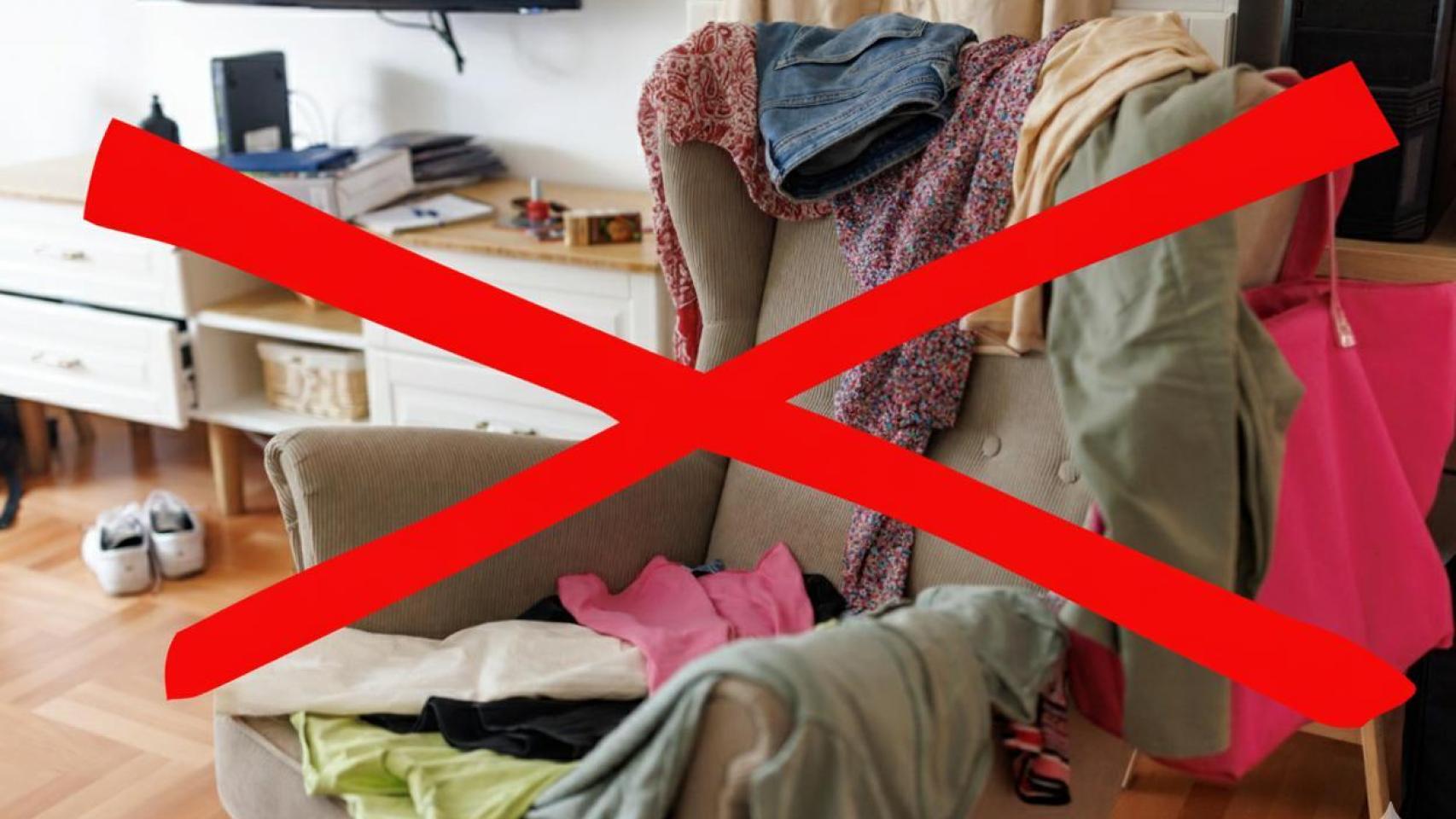 Se acabó la silla llena de ropa.