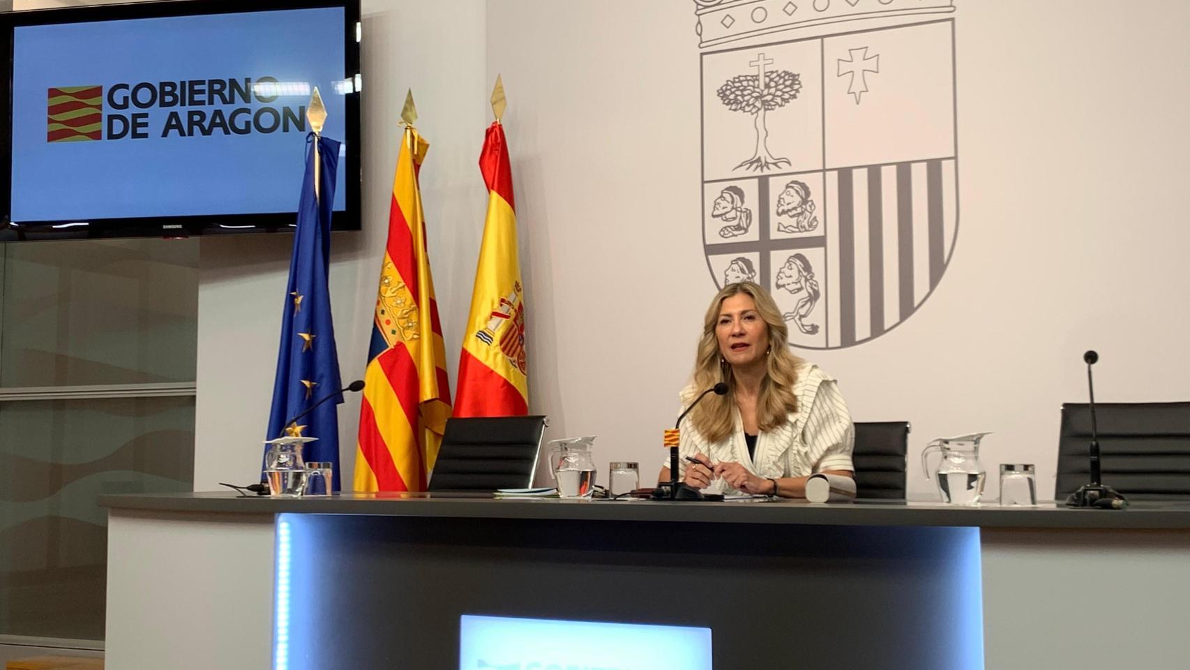 La vicepresidenta de Aragón, Mar Vaquero, este miércoles.