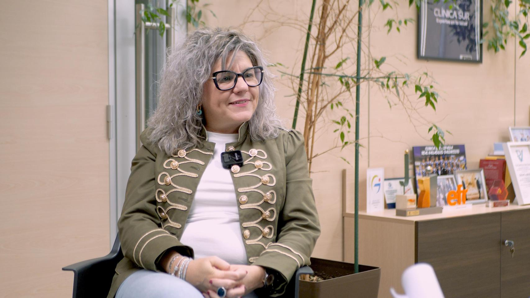 Elena Álvarez durante la entrevista