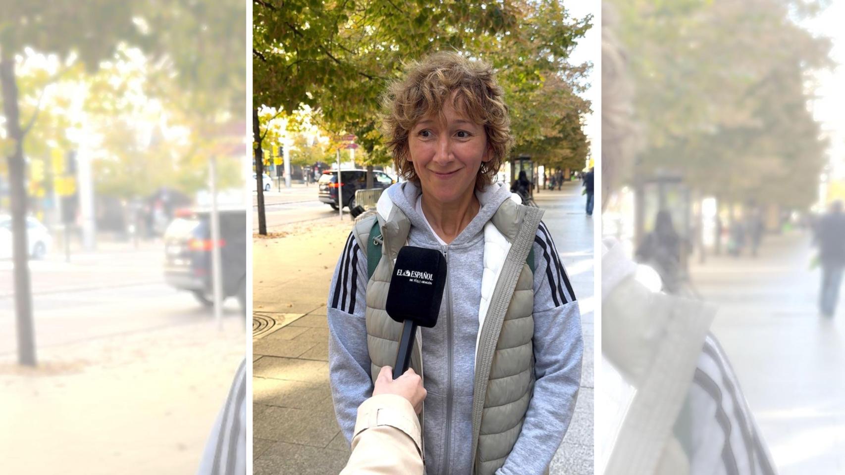 Vecina de Zaragoza en una encuesta sobre la seguridad en Zaragoza