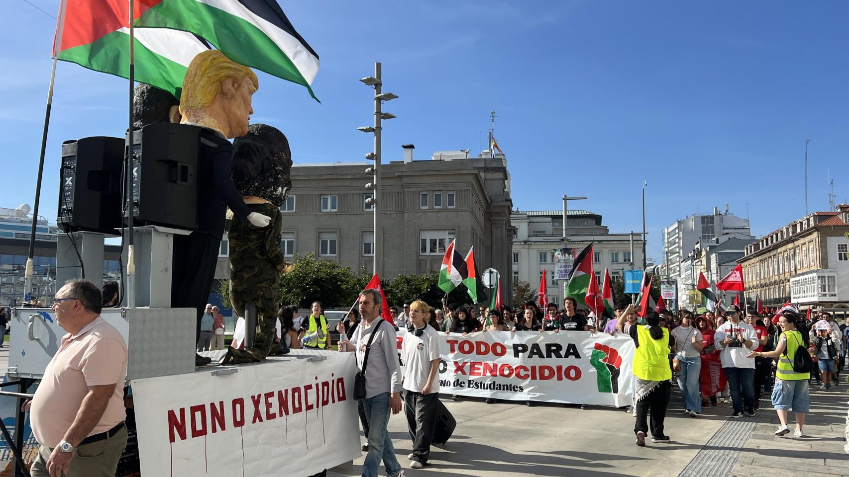 Imagen de la manifestación organizada por el Sindicato de Estudiantes.