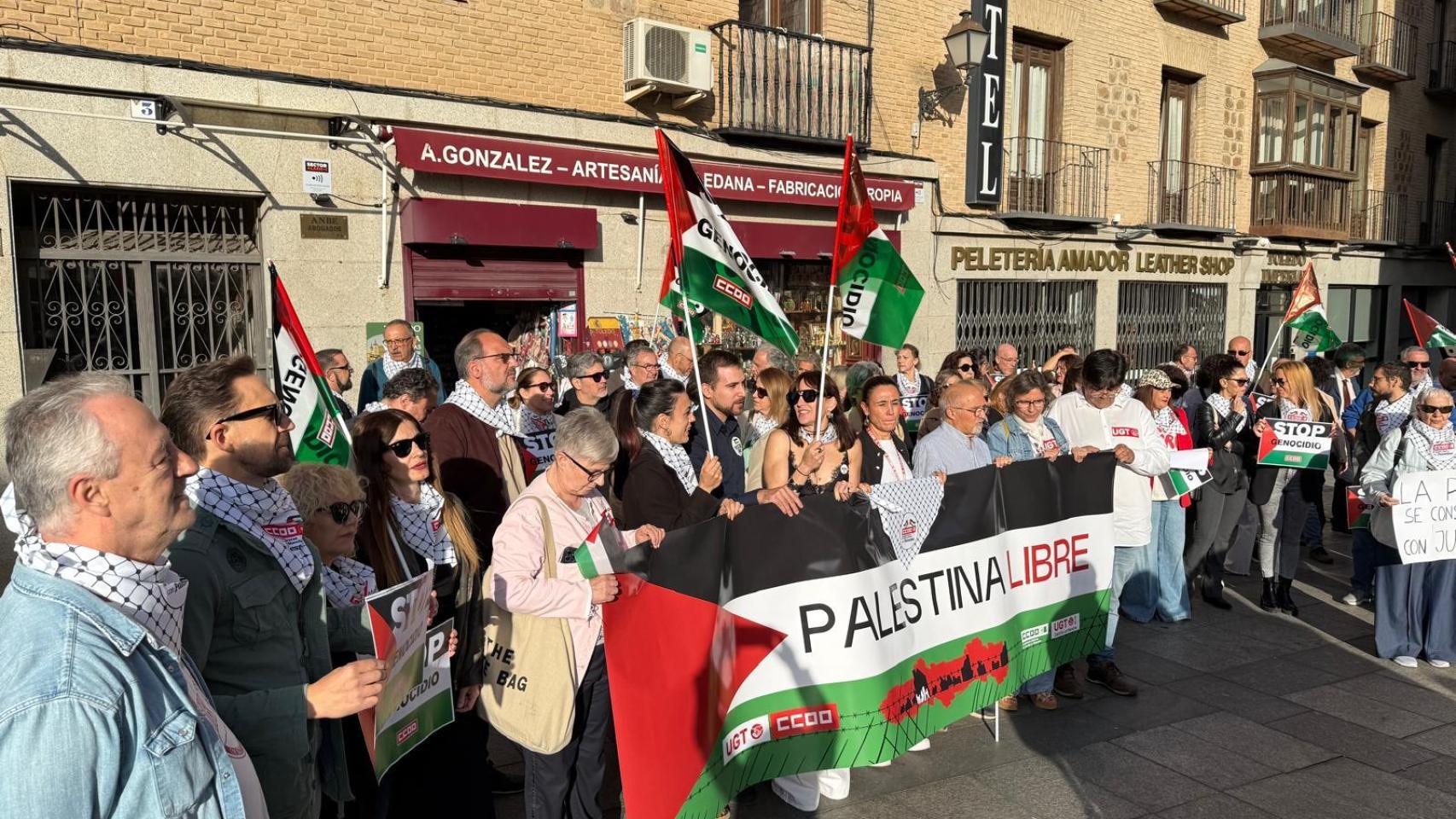 Concentración en Toledo. Foto: CCOO.