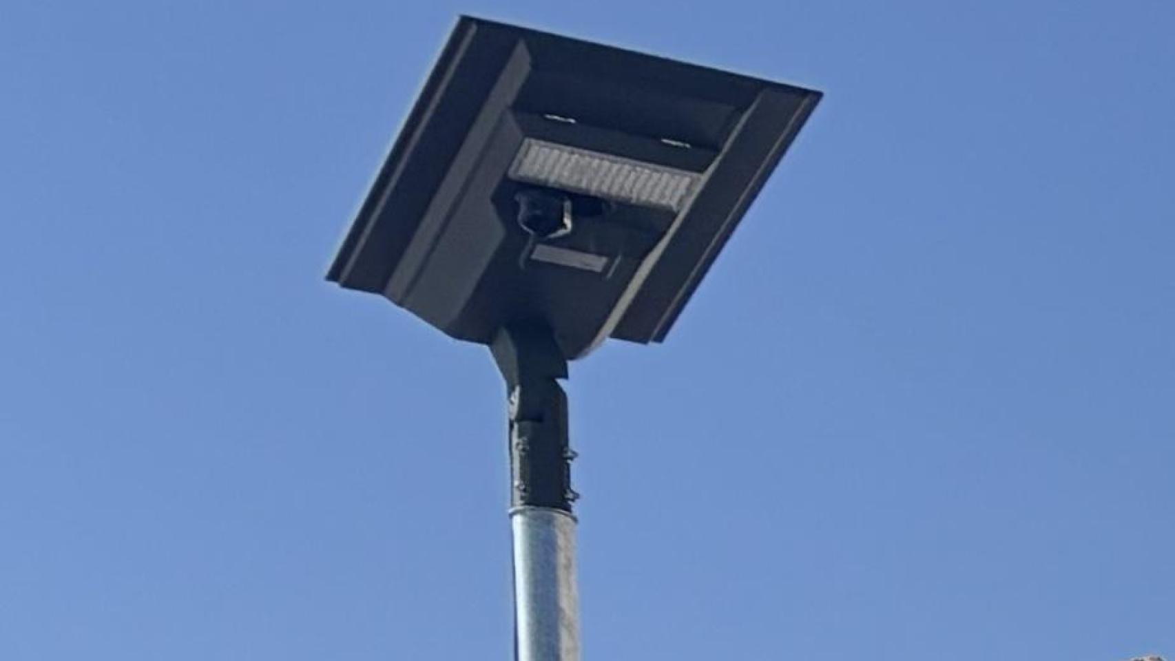 Una de las nuevas farolas instaladas en Yuncos (Toledo).