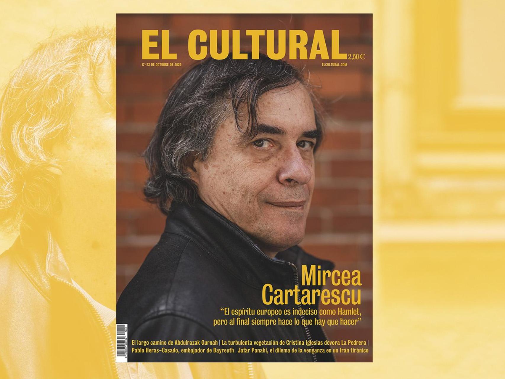 Mircea Cărtărescu en la portada de El Cultural del 17 de octubre de 2025. Foto: Sara Fernández.