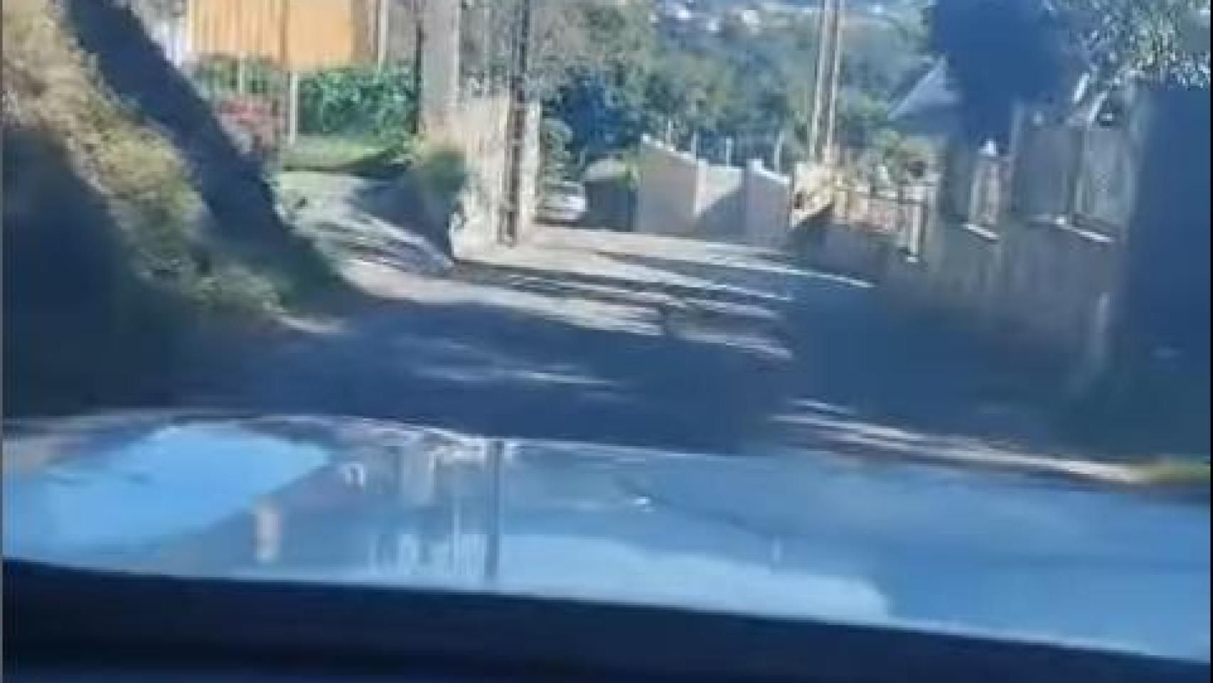 Huida de un coche robado en Poio (Pontevedra)