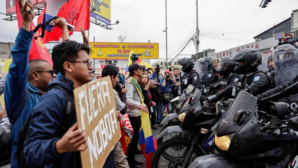 Image of one of the demonstrations against the Government of Daniel Noboa these weeks in Ecuador.