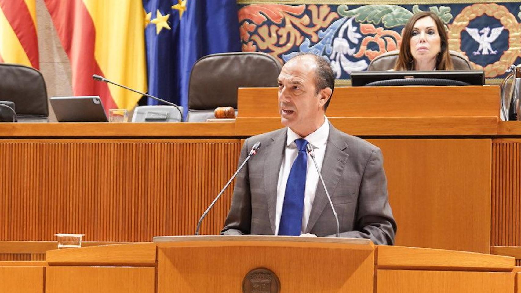 José Luis Bancalero, en las Cortes de Aragón