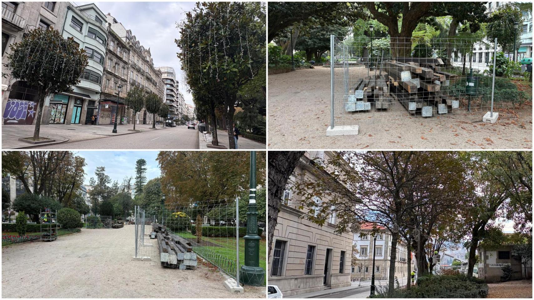 Navidad en Vigo: comienza la instalación del Cíes Market en la Alameda con polémica