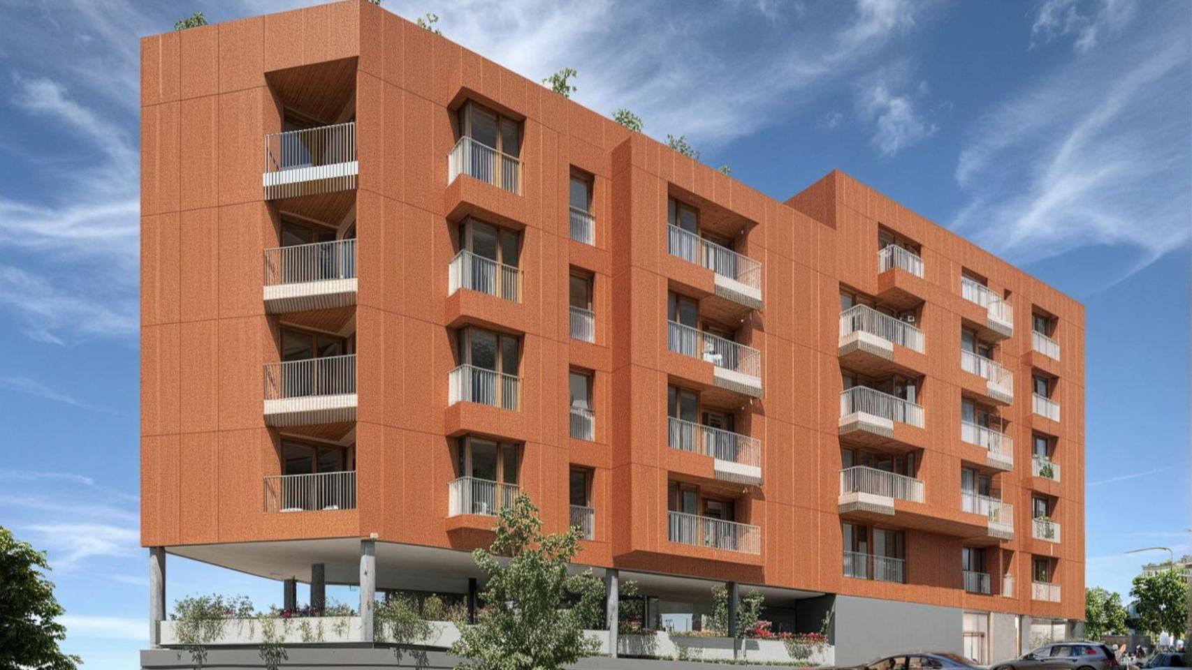 Imagen exterior del proyecto del edificio.