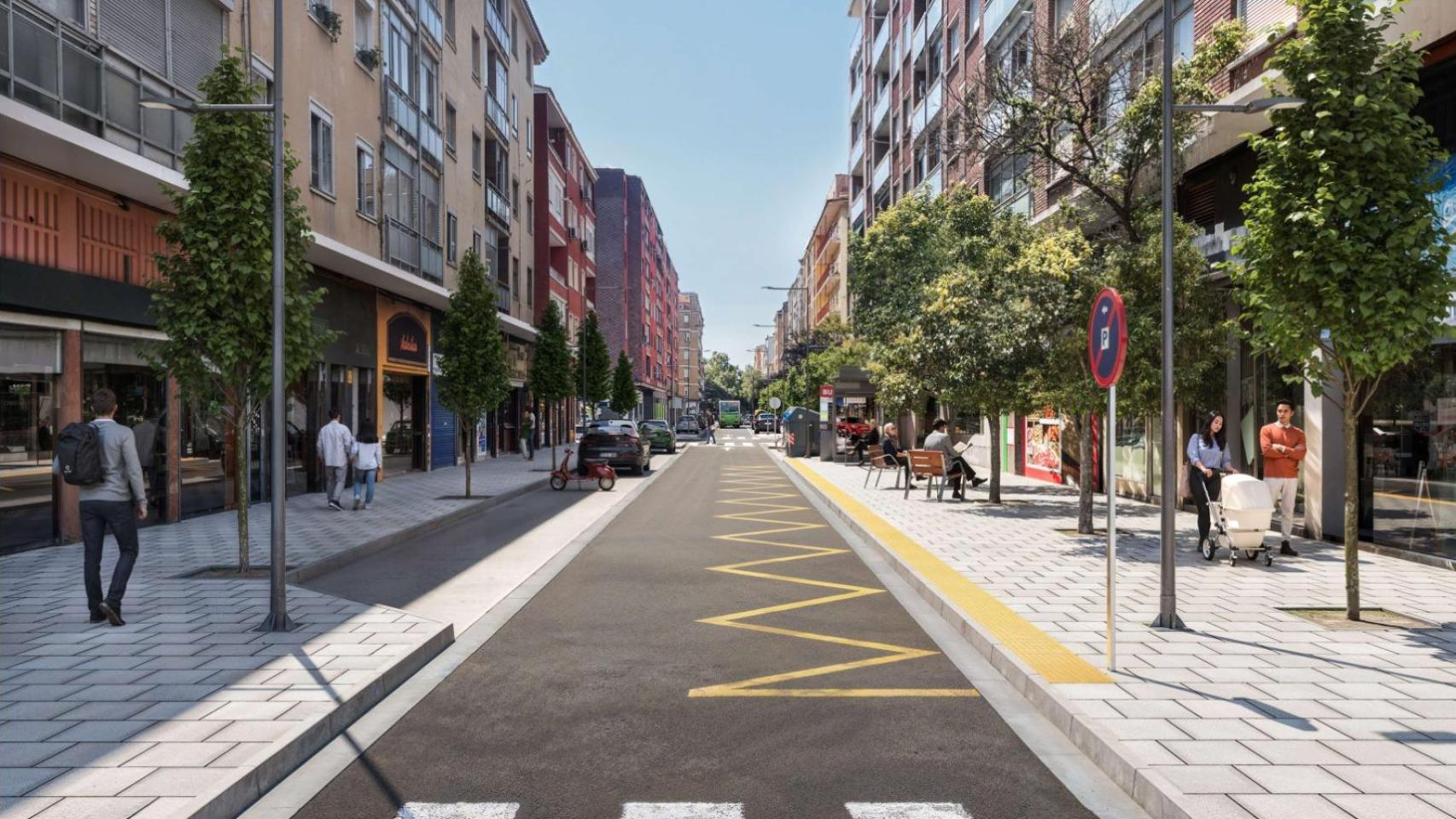 Imagen de la calle Doctor Iranzo en el barrio de las Fuentes tras la reforma integral.