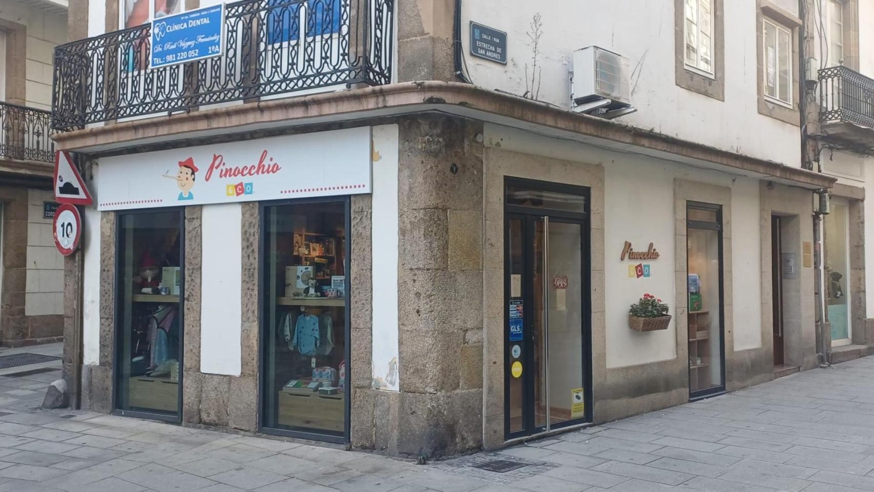 Pinocchio & Co, en el número 20 de la Estrecha de San Andrés (A Coruña)