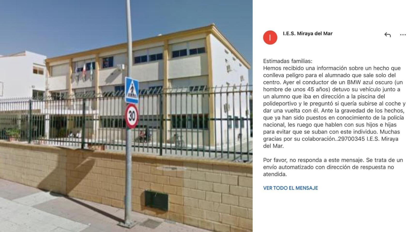La Policía investiga en Vélez-Málaga el ofrecimiento de un adulto a un menor para que diese una vuelta en su coche