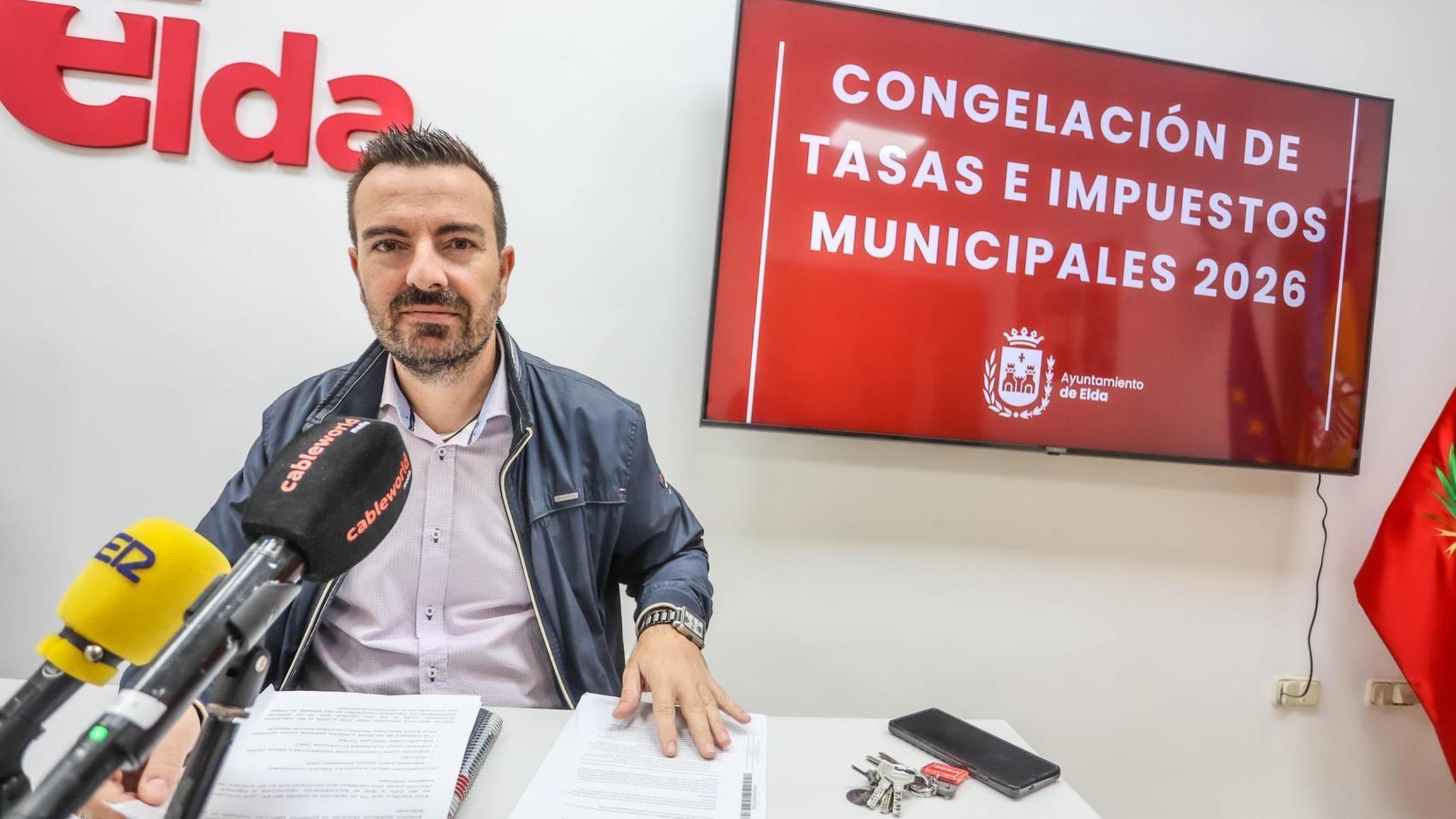 Elda volverá a congelar todos los impuestos y tasas municipales en 2026 al no aplicar la subida del IPC