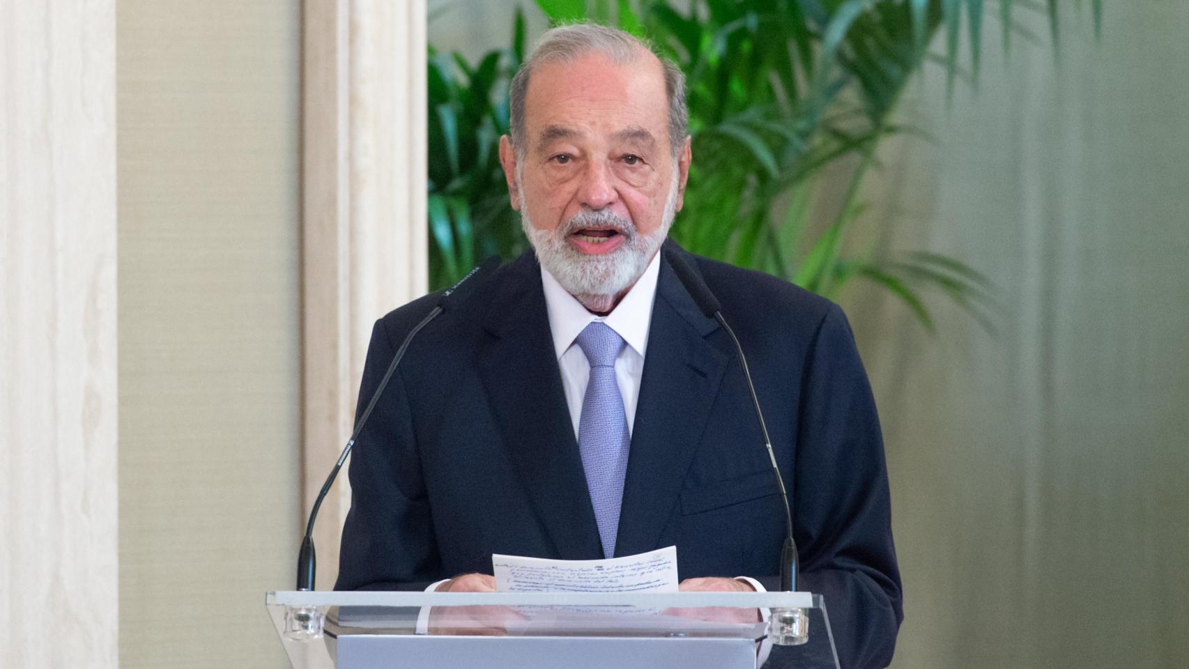 Carlos Slim, presidente del Grupo Carso y primer accionista de América Móvil, durante una visita a Madrid en 2023.
