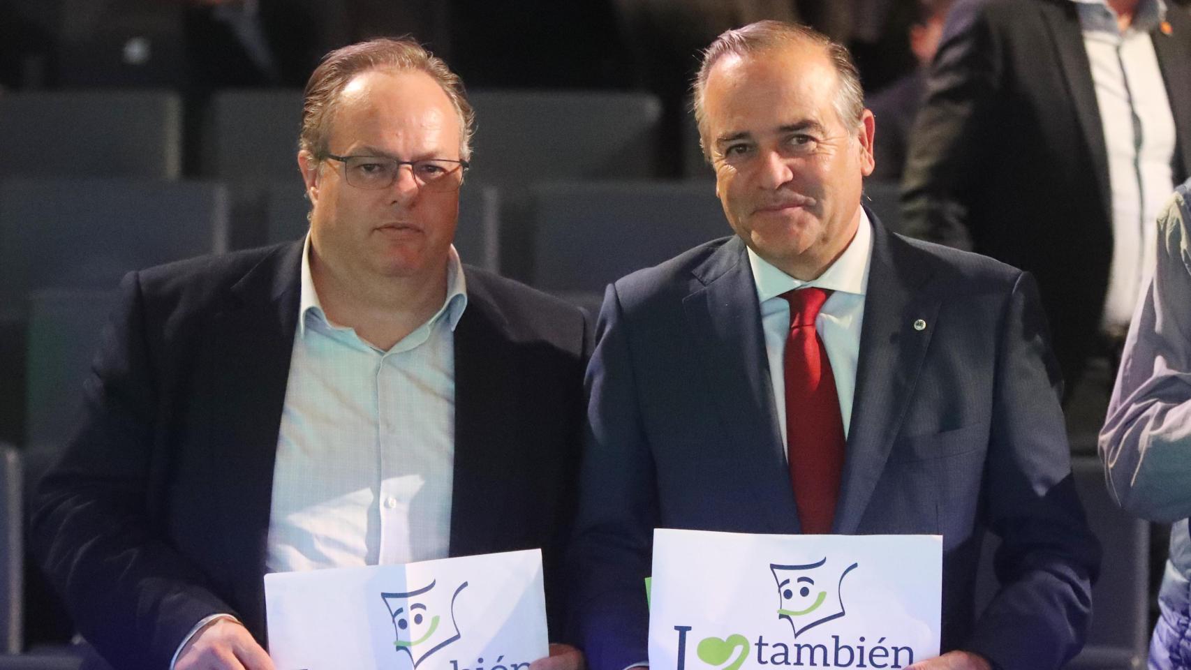 José Julián Gregorio y Benedicto García en el IX Foro Corredor Sudoeste Ibérico. Foto: Ayuntamiento de Talavera de la Reina.