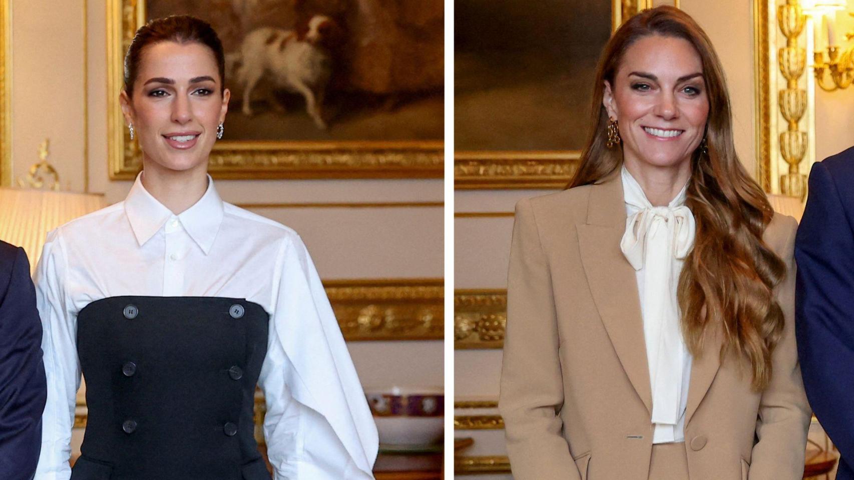 Las princesa de Jordania e Inglaterra, en un 'collage' de Magas.