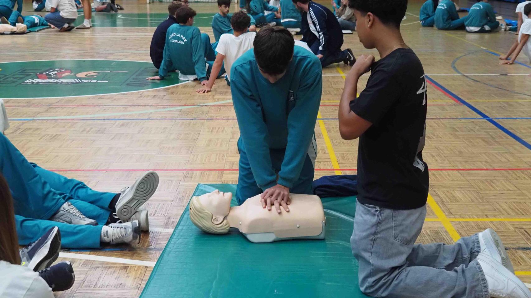 Imagen de la actividad en el Liceo La Paz.