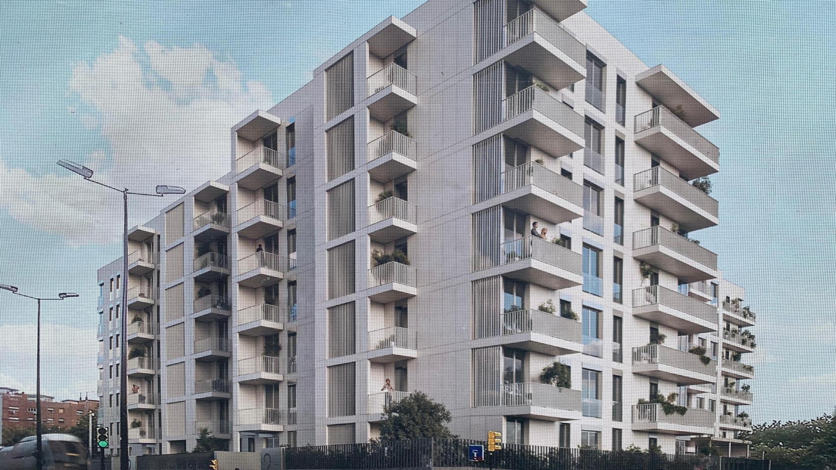 Los nuevos pisos en el solar del Actur, en Zaragoza.