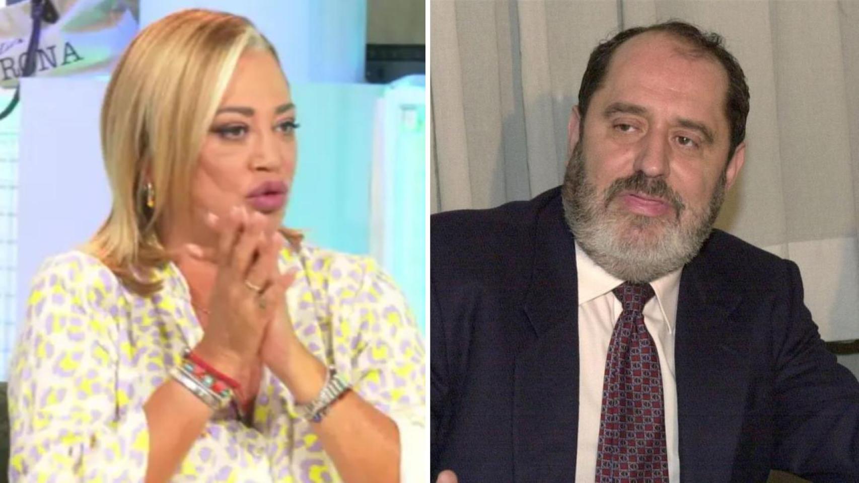 Belén Esteban y Emilio Rodríguez Menéndez, en un fotomontaje de BLUPER.