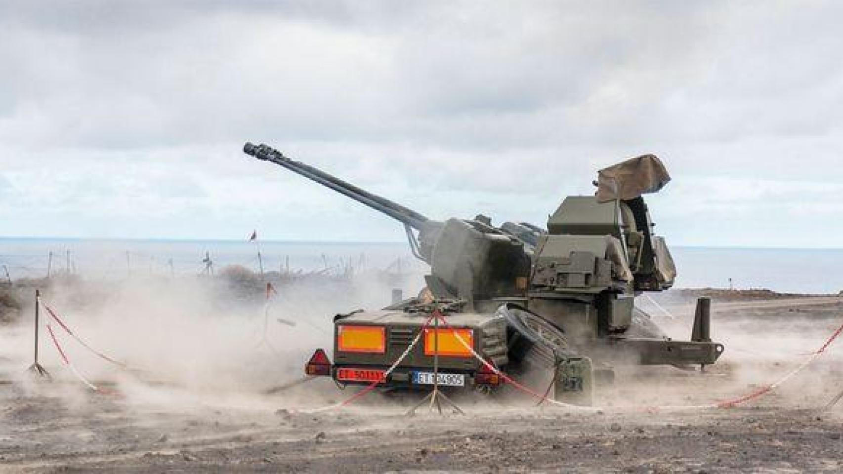 Tiro de una de las piezas de 35/90