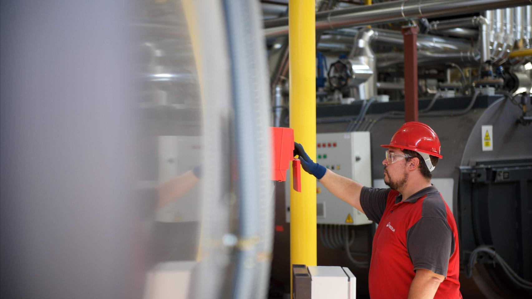 Sala de calderas del Hospital Universitario de La Paz (Madrid), gestionada por Veolia.