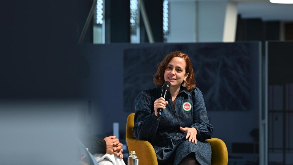 Anna Giralt, durante su intervención en Zinemaldia Startup Challenge de este año.