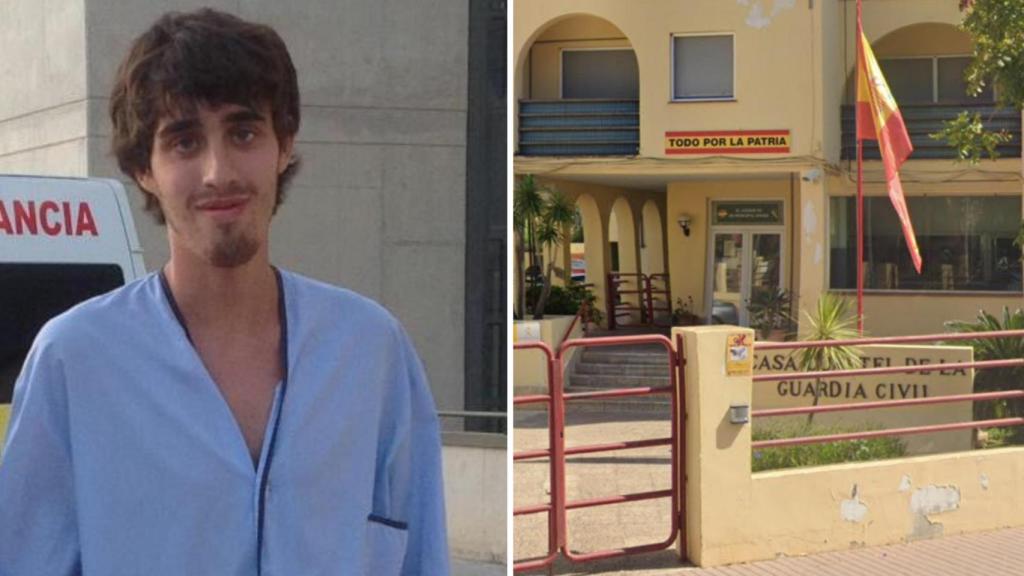 Valentín Palermo y las dependencias de la Guardia Civil de Jávea.