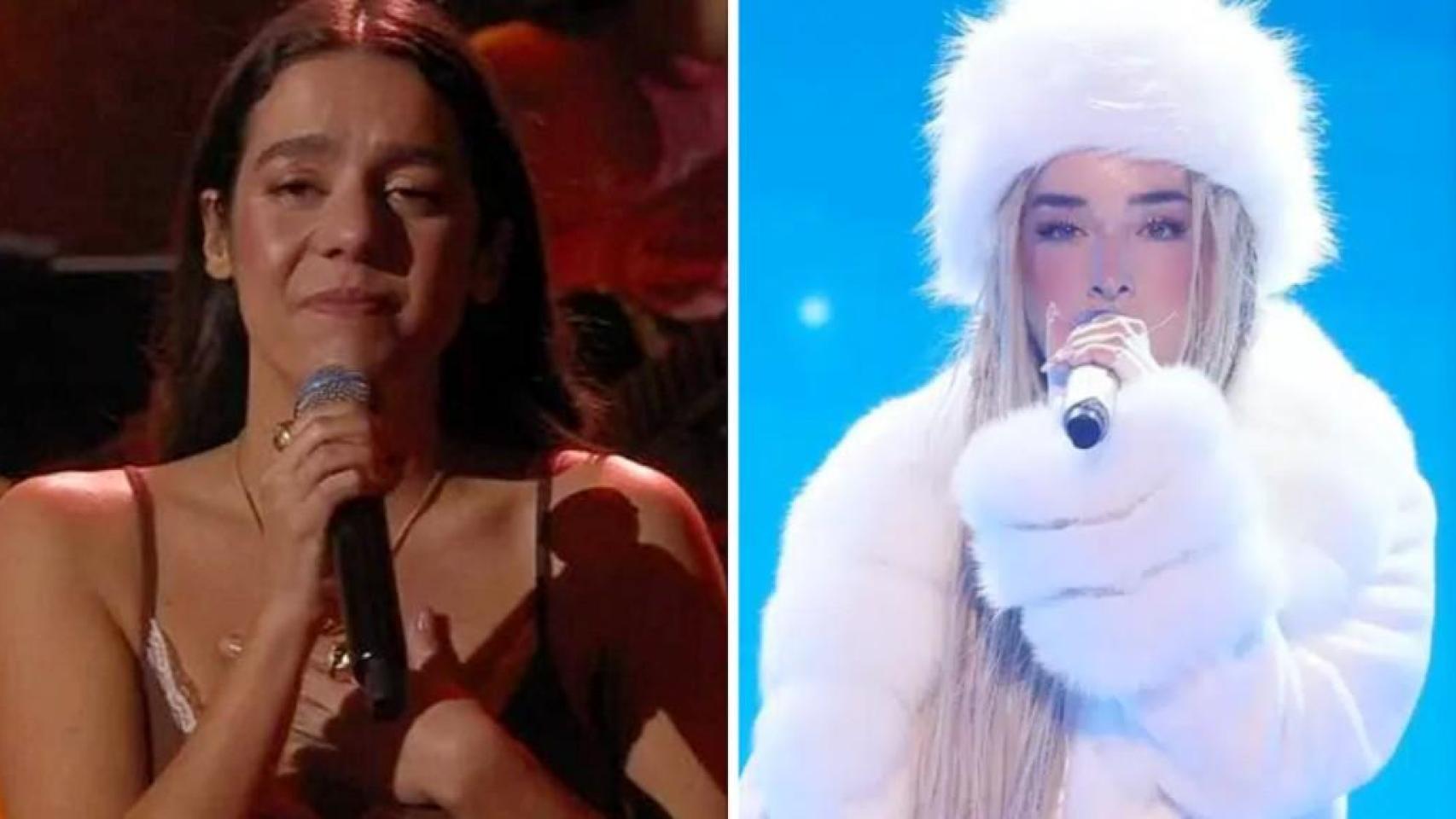 Valeria Castro y Lola Índigo, en un fotomontaje de BLUPER.