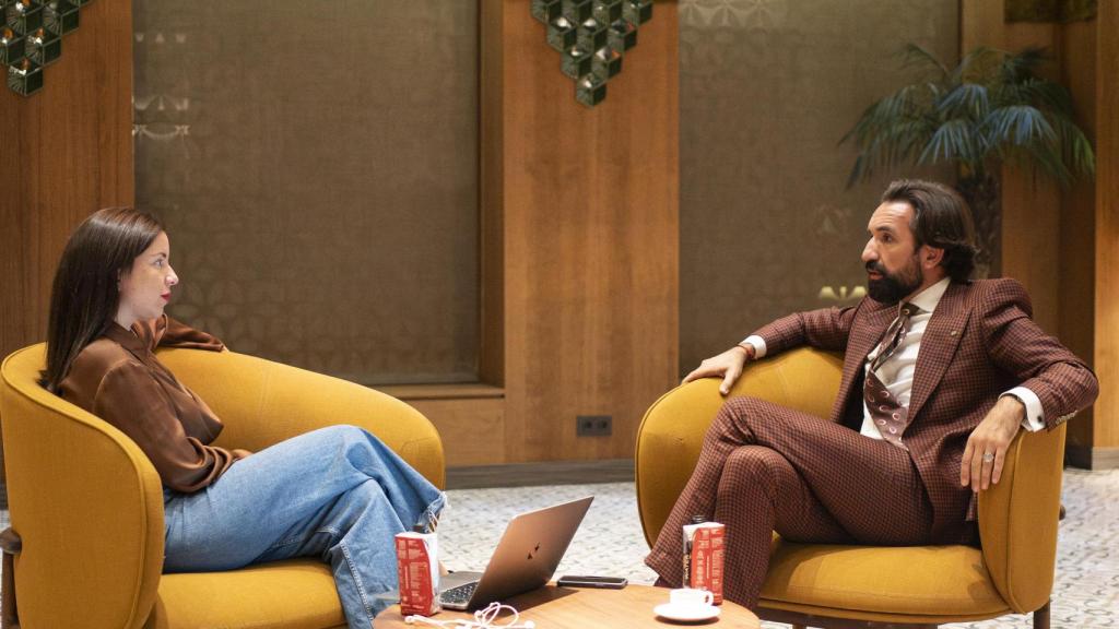 Lago durante la entrevista en el patio del Hyatt Centric Gran Vía habla del sólo sí es sí.