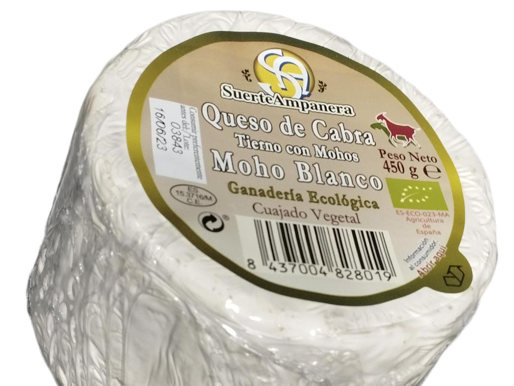Queso moho blanco ecológico de cabra.