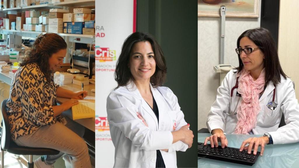 De izquierda a derecha, las investigadoras Carla Arnau del Valle, Ana Ruiz Sáenz y Raquel Bratos Lorenzo.