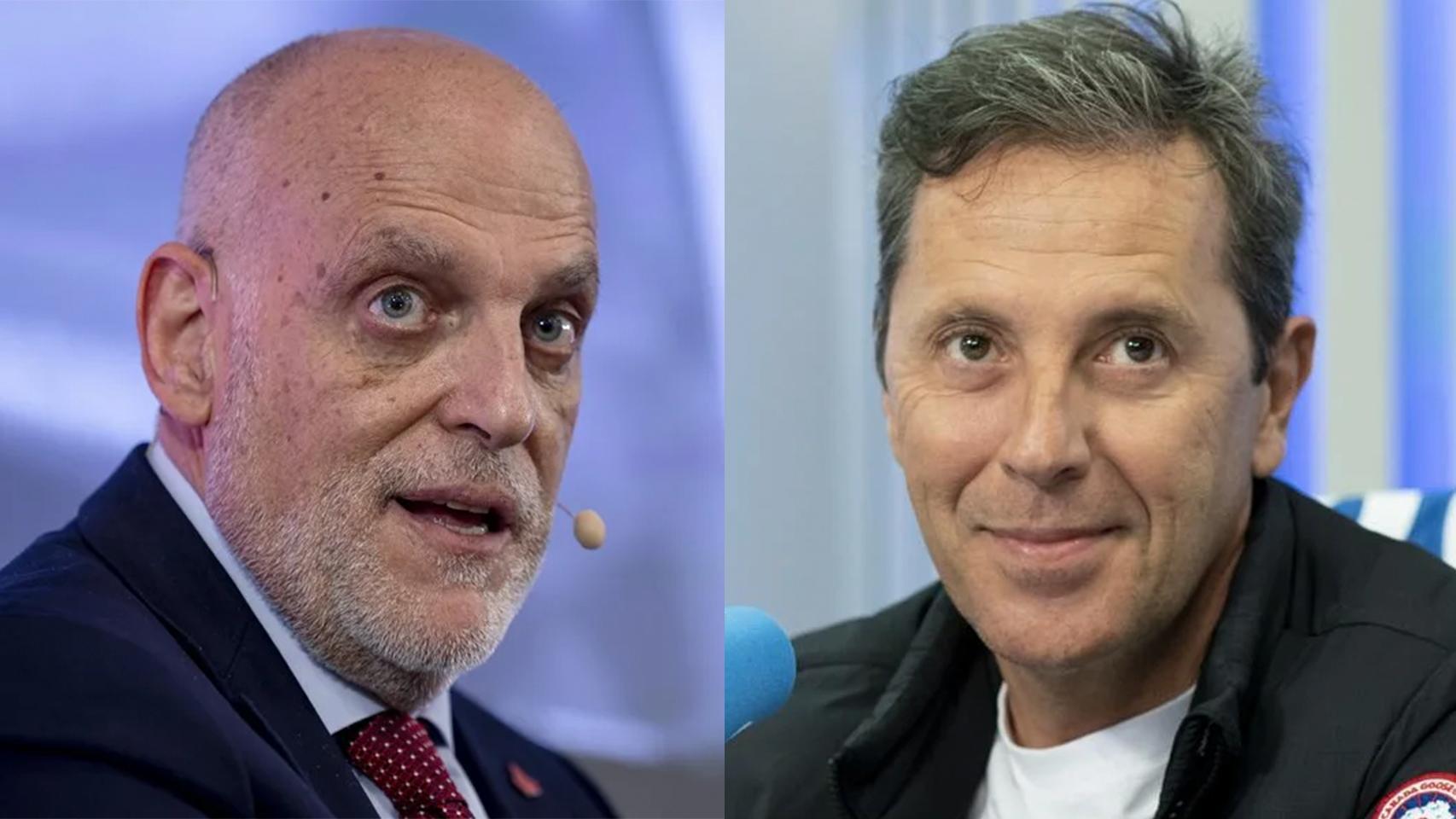 Javier Tebas y Paco González, en un fotomontaje