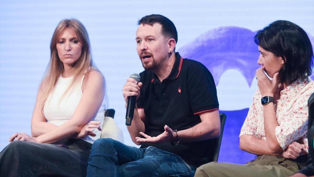 El exvicepresidente Pablo Iglesias, este sábado en Madrid durante la 'Uni de Otoño' de Podemos.