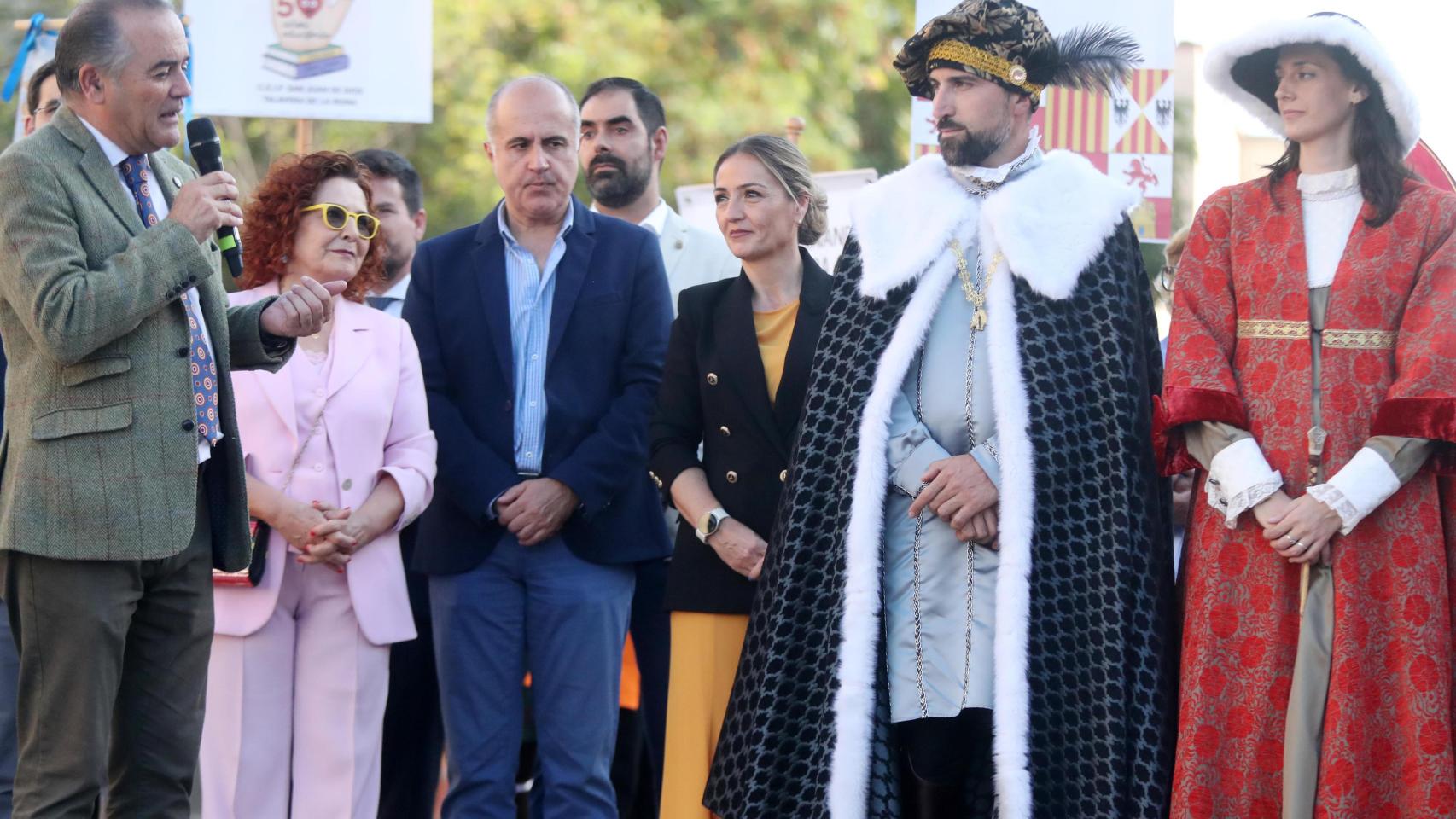 José Julián Gregorio, alcalde de Talavera de la Reina, durante la recreación de la llegada de Carlos V.