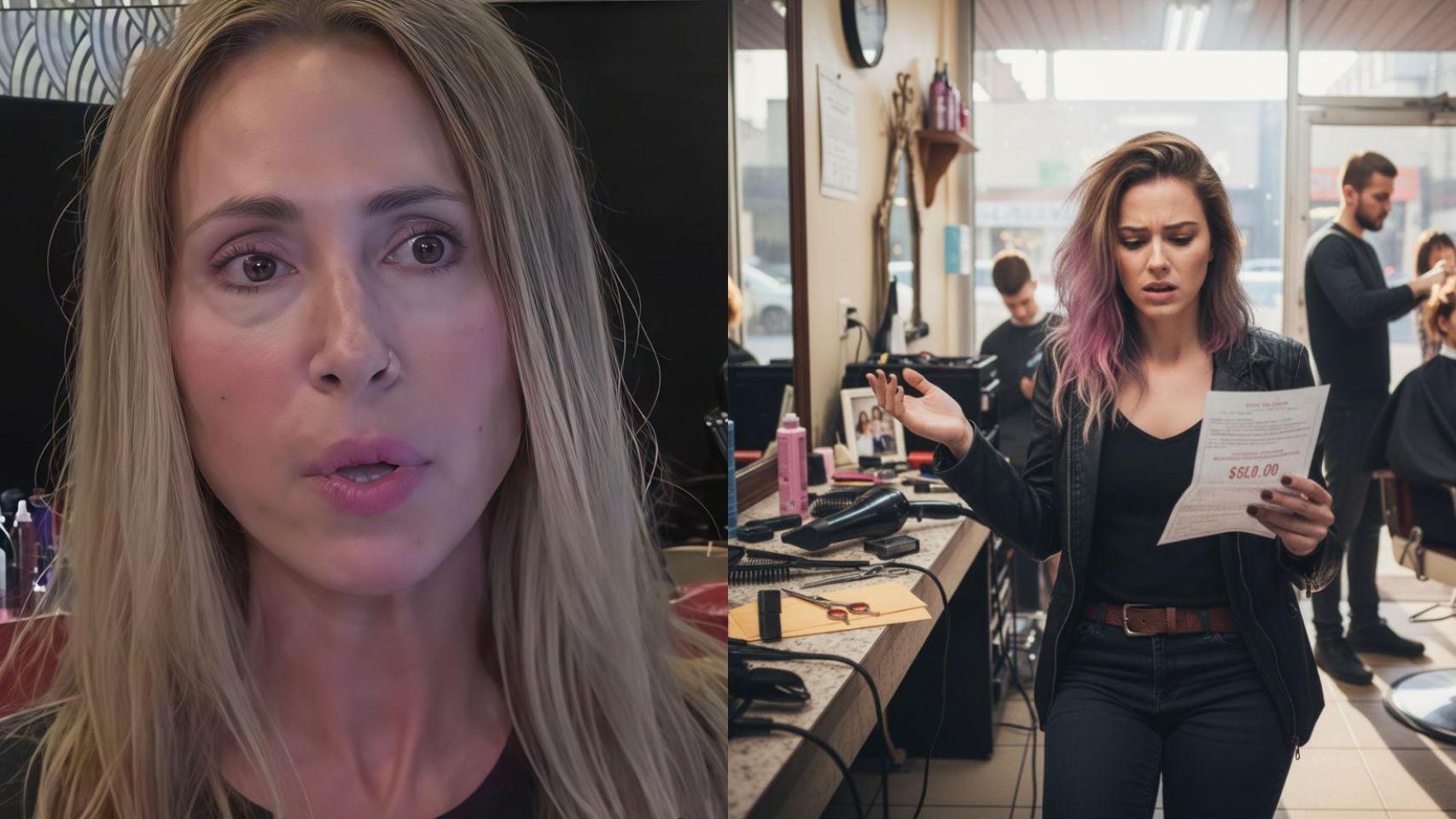 María Ruiz y una peluquera creada con IA.