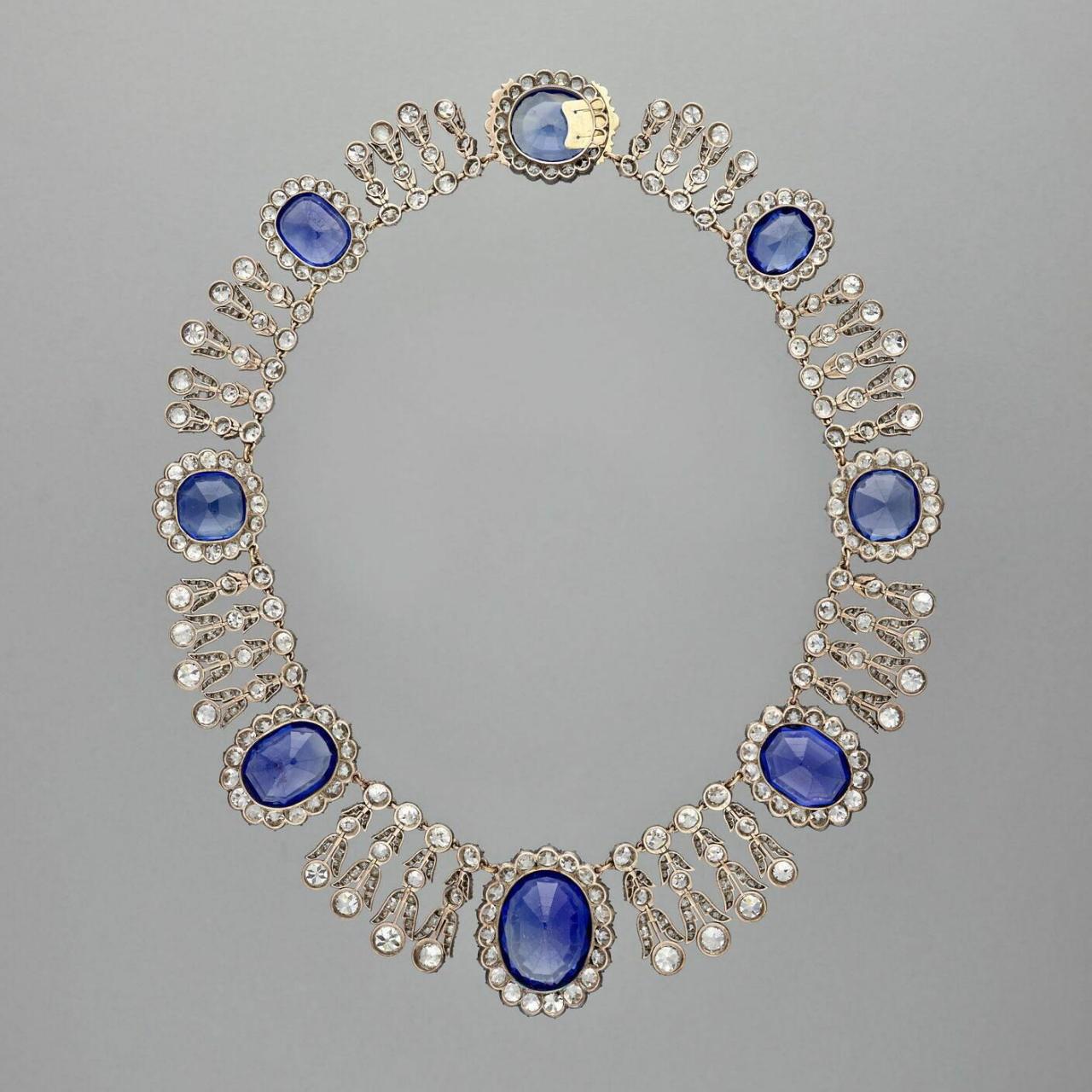 Queen Maria Amelia and Queen Hortensia Sapphire Set Necklace