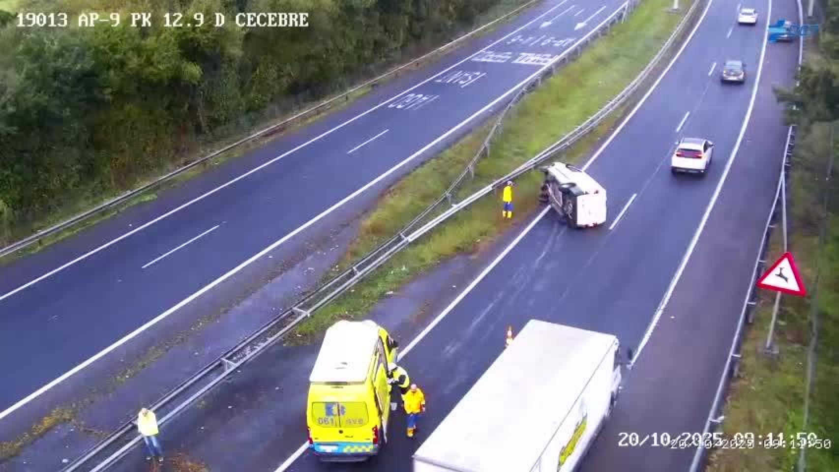 Accidente en el kilómetro 13 de la AP9.