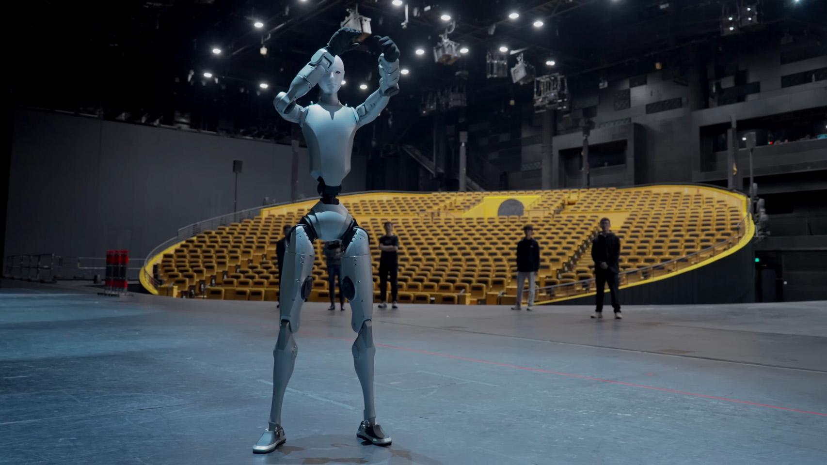 Robot de Unitree en el escenario.