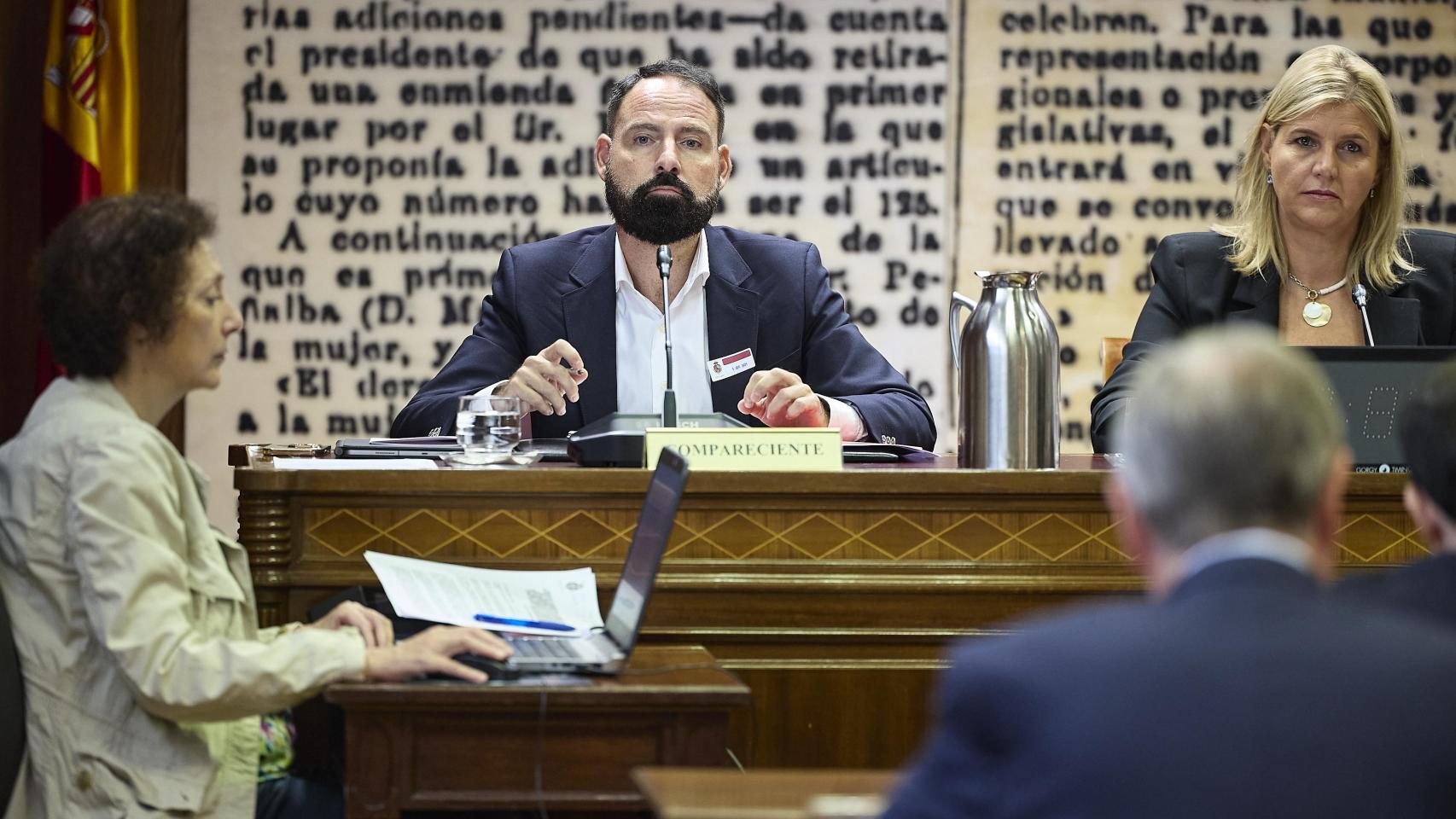El exgerente del PSOE, Mariano Moreno Pavón, durante su comparecencia de este miércoles en el Senado.