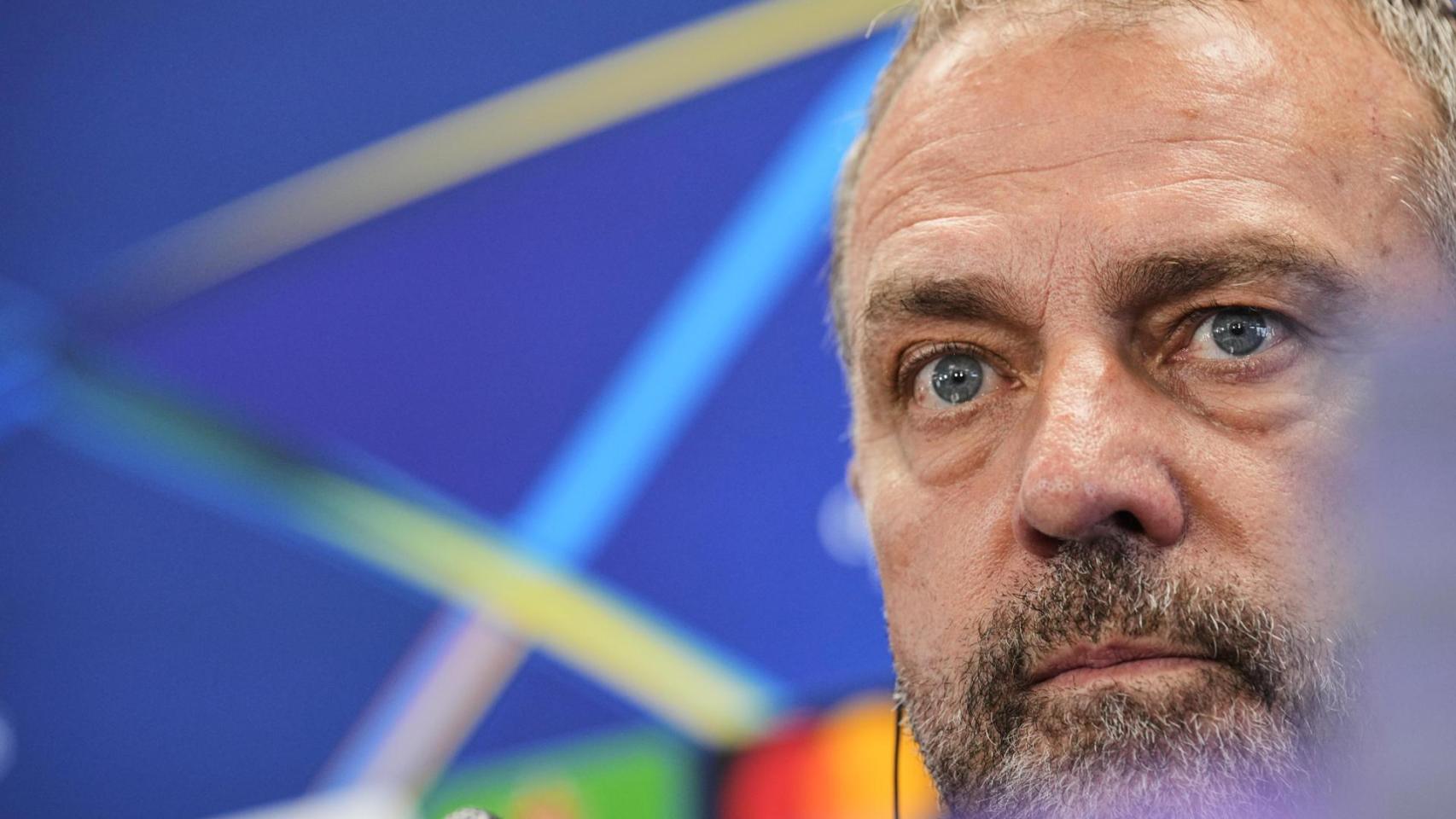 Hansi Flick, durante una rueda de prensa.