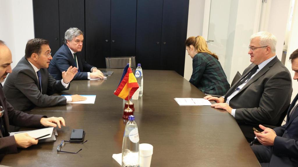 Minister José Manuel Albares, during his meeting this Monday in Luxembourg with his Ukrainian counterpart, Andrii Sybiha