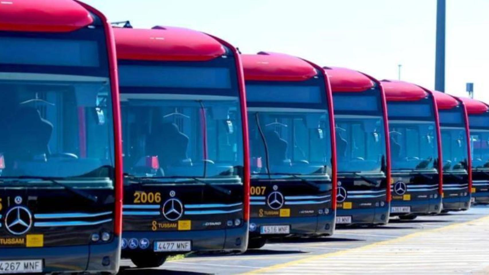 Imagen de vehículos Tussam.