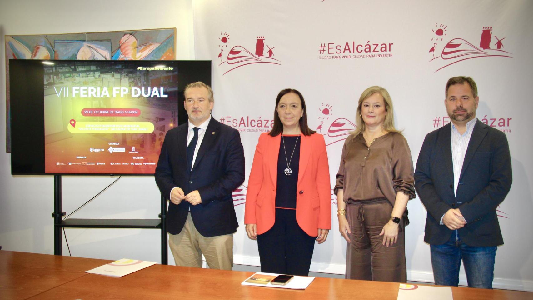 Un momento de la presentación de la Feria de FP Dual de Alcázar de San Juan.