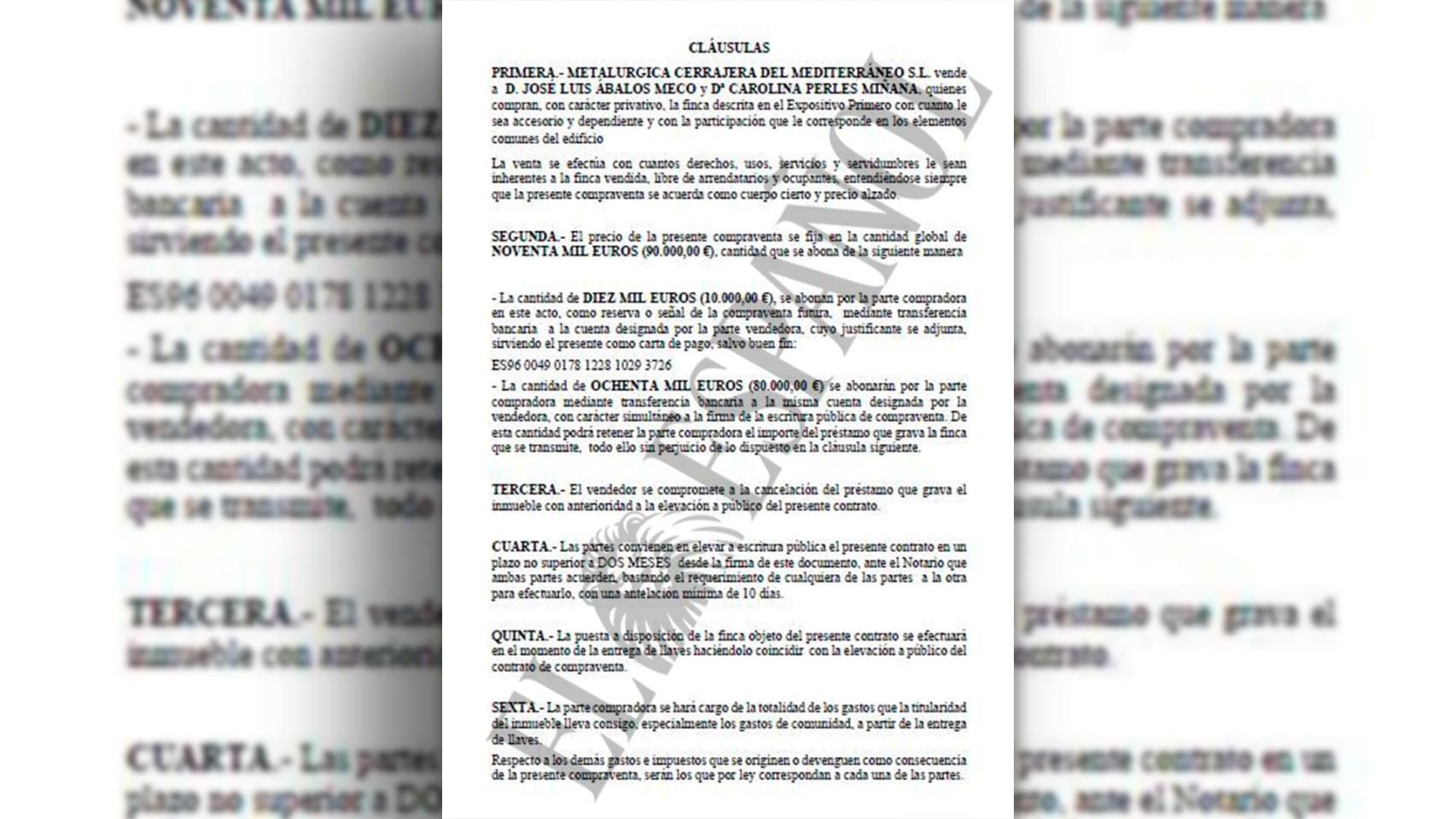 Un nuevo documento entregado por Aldama al juez revela que Ábalos pagó en B al menos 20.000 euros por un local Un nuevo documento entregado por Aldama al juez revela que Ábalos pagó en B al menos 20.000 euros por un local