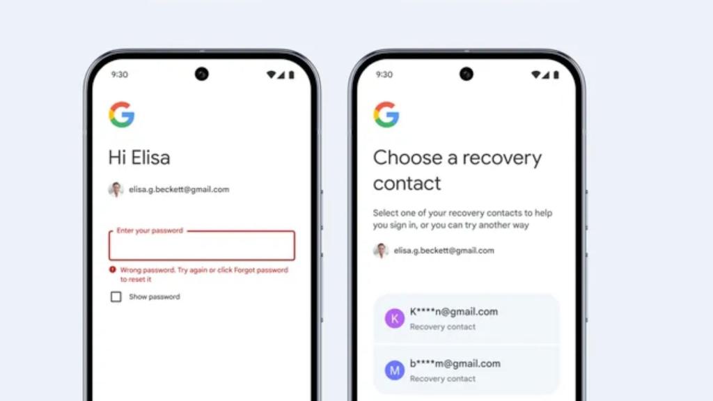 Interfaz de recuperación de nuestra cuenta