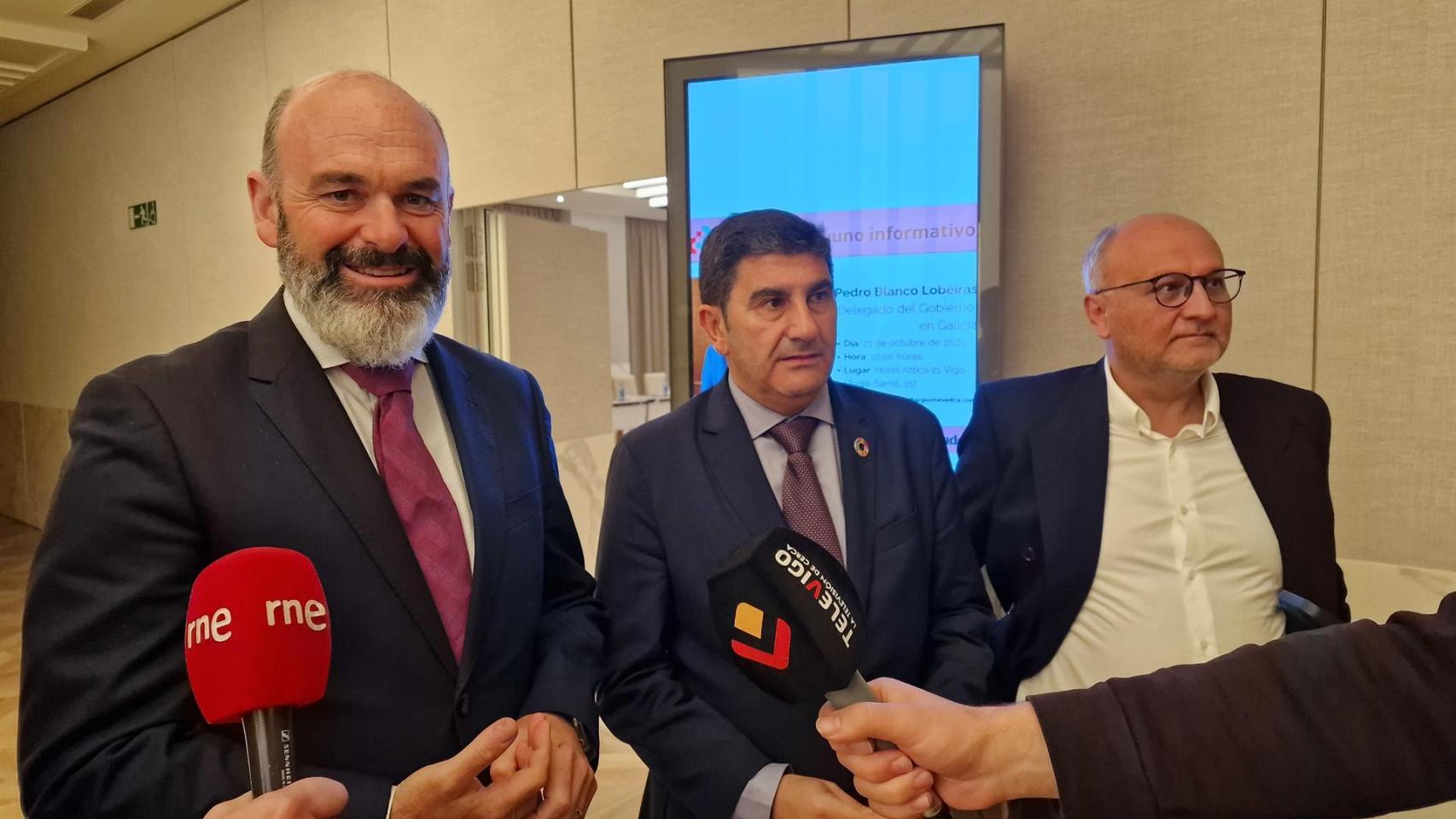 Miguel Caruncho, Pedro Blanco y Abel Losada