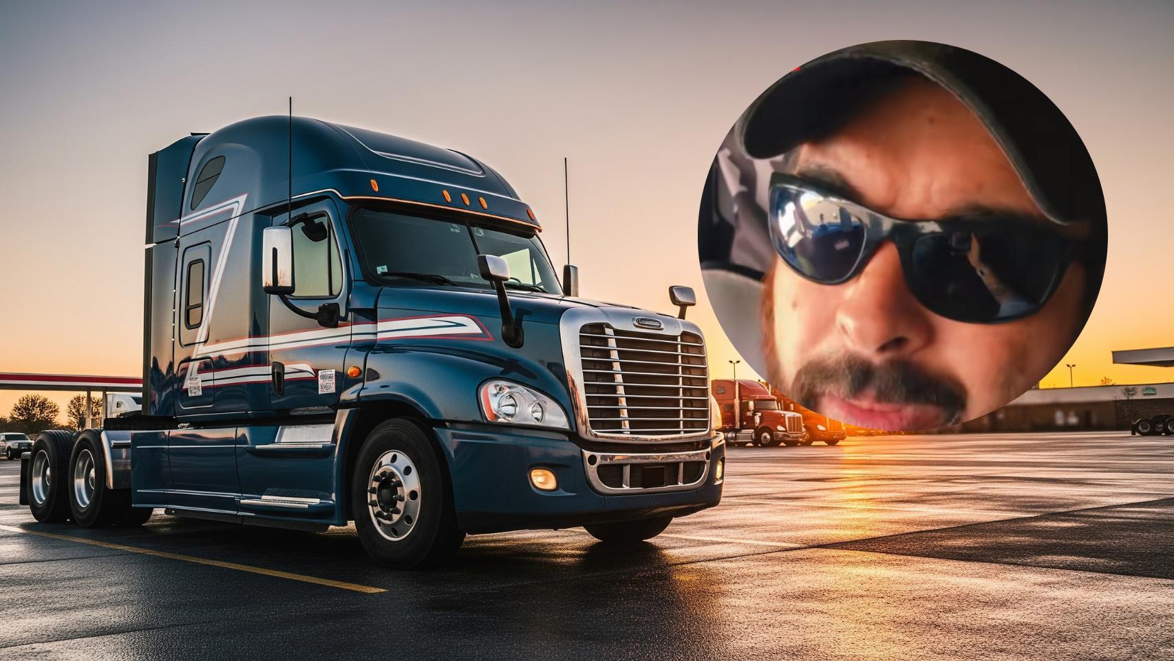 Montaje de Jesús con un típico camión de EEUU en una imagen creada con IA.